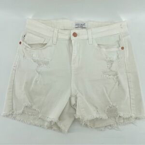 Judy Blue Denim Shorts White Distressed M